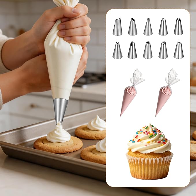 131Pcs Springform Pan Cake Pan Sets for Baking Non-Stick Cake Decorating Kit (4, 7, 9 Inch), Piping Bags and Tips Cheesecake Bakeware Baking Tools Parchment Paper & Manual