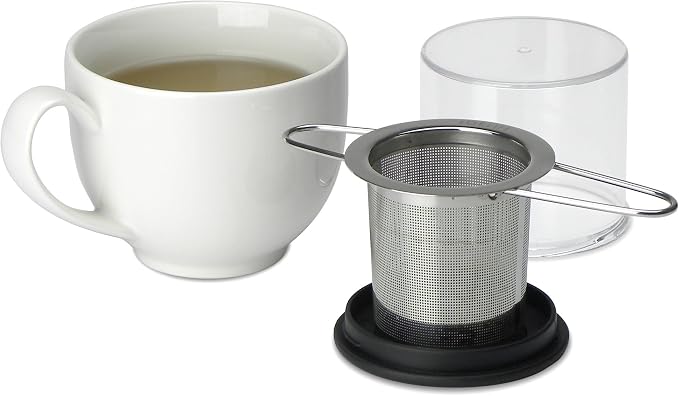 FORLIFE Stainless Folding Handle Tea Infuser with Carrying Case