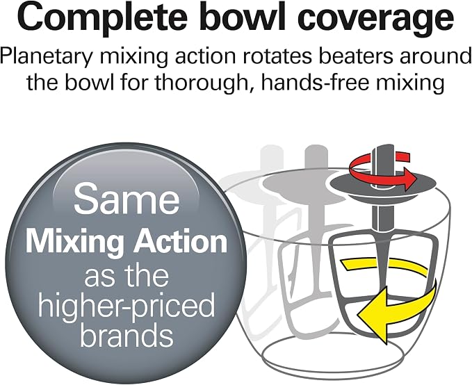Hamilton Beach Stand Mixer with 4 Quart Stainless Steel Bowl, 7 Speeds, 300 Watt Motor, Silver, R63392 (Renewed)