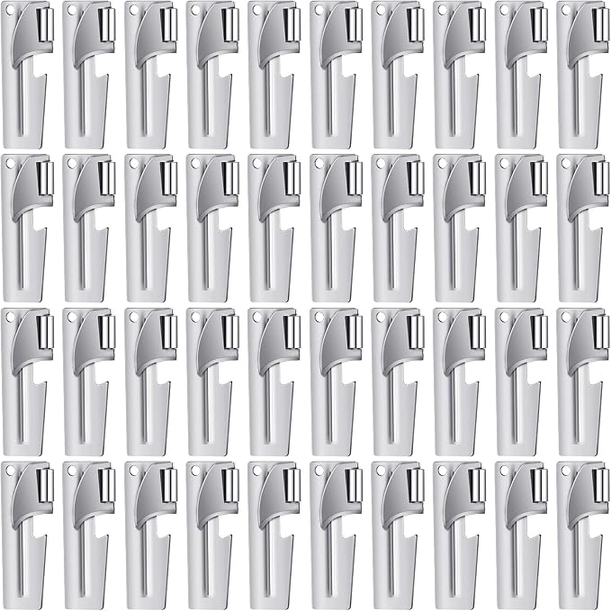 40 Pack P-38 Can Opener Manual Stainless Steel Camping Can Opener Portable Kits Cans Tool for Travel Camping