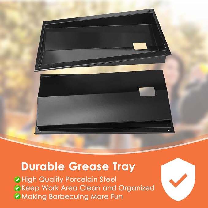 62757 Grease Tray for Weber Genesis 300 Series with Up Front Controls | Drip Pan Grease Tray for Genesis S310 S320 S330 E310 E320 E330, for Weber Genesis 300 Grill Parts