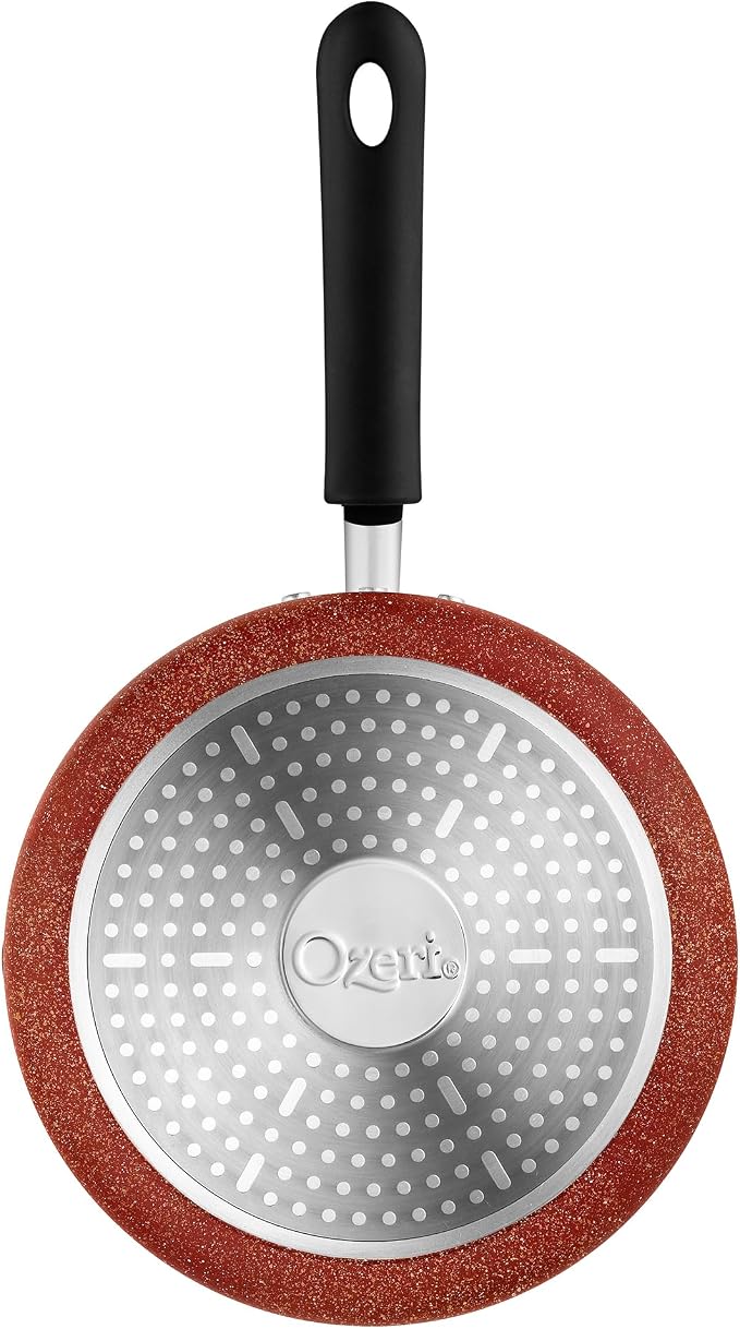 The All-In-One Stone Saucepan and Cooking Pot By Ozeri | Utilizes A Stone-derived Coating From Germany That Is 100% Free of APEO, GenX, PFBS, PFOS, PFOA, NMP and NEP