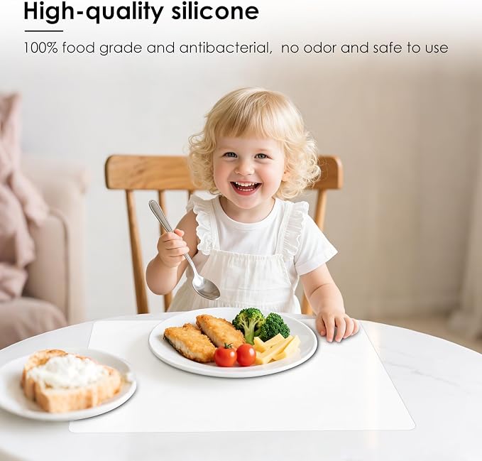 Large Silicone Heat Resistant Mat for Air Fryer 19.6"x27.5", Silicone Mats for Kitchen Counter, Nonslip Silicone Placemat for Countertop Protector, Nonstick Waterproof Craft Mat, KitchenRakuTable Mat