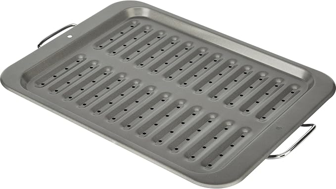 GoodCook Everyday Nonstick Steel Broiler Pan, 11.5" x 14.25", Gray