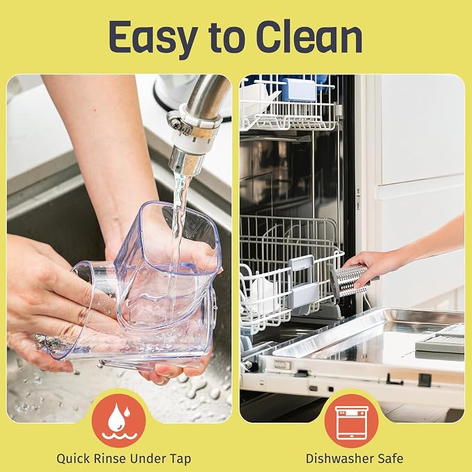 Rotary Cheese Grater Hand Crank, 3 Blades Slicer Shredder, Cheese Grater for Kitchen, Multi-Functional Kitchen Tool for Vegetables, Nuts, Chocolate, with Strong Suction Base, White