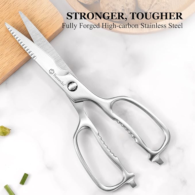 Kitchen Scissors for Food, Heavy Duty Scissors All Purpose Kitchen Shears That Come Apart, 8.5 Inch Fully Forged Stainless Steel