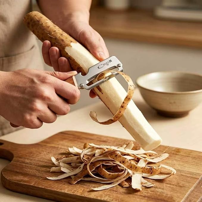Veggie Peelers for Kitchen,Effortless Peeling,Elite Potato Vegetable Peeler | Multifunctional Sharp Stainless Steel Blade Zero Flex Snag Peelers for Apple Carrot Cucumber Pumpkin Papaya Cheese Cabbage