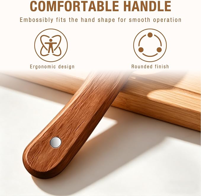 Multifunctional Vegetable Peeler 3-in-1, Julienne Peeler, Fruit Peeler Knife with Ergonomic Wood Handle, Stainless Steel Blade for Efficient Peeling, Grating & Slicing（2PCS)