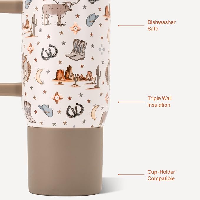 HydroJug Coffee Traveler 20oz Ceramic-Lined Mug with Handle, Mesa