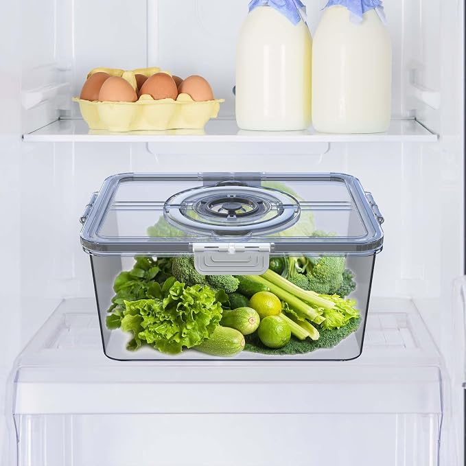 Bread Box with Lid and Handle,2026 New Upgrade Time Recording Bread Storage Container for Kitchen Counter Airtight,Portable Large Bread Boxes for Homemade Bagel, and Cookies,Not dishwasher safe