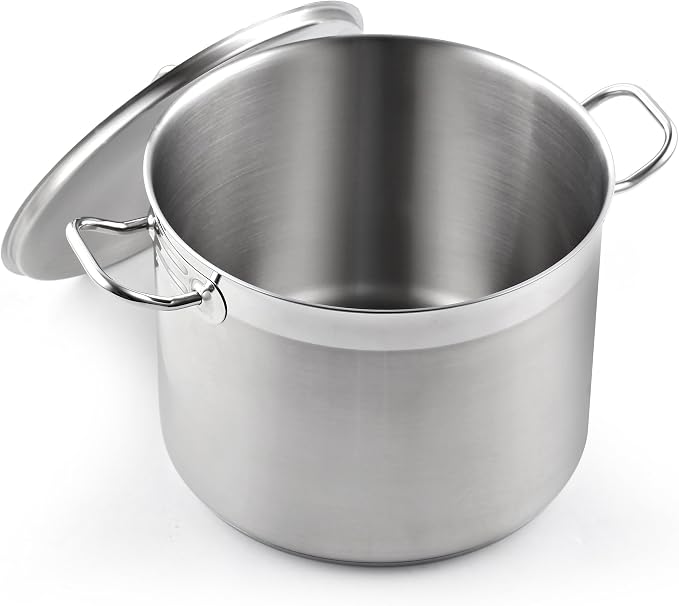 Cooks Standard Professional 20 Quart Stainless Steel Stock Pot with Lid | Large Cooking Pasta Soup, induction Cookware for Canning,Oven Safe, Dishwasher Safe