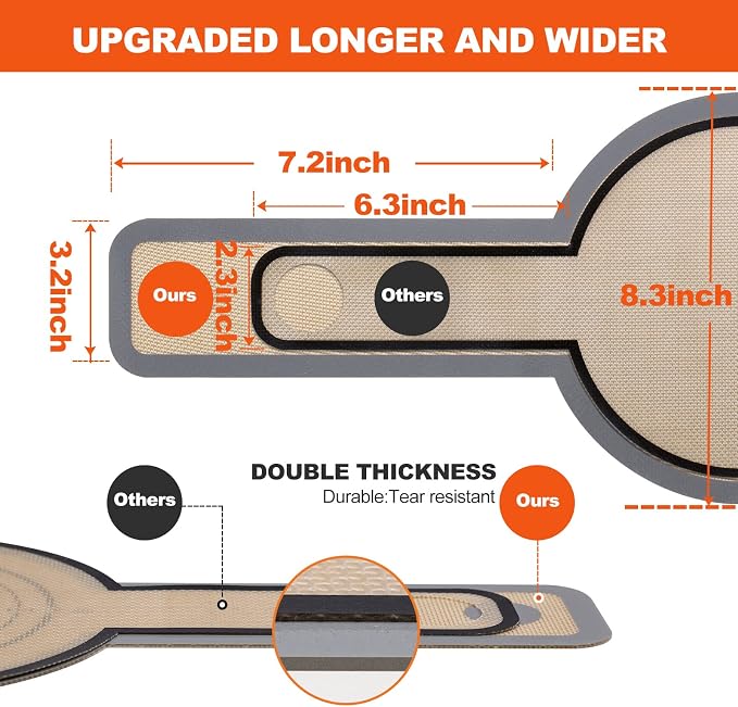 Silicone Bread Sling Dutch Oven - Best Japan Silicone. Non-Stick & Easy Clean Reusable Bread Baking Mat. With Extra Long Handles Baking Sheet Liner, 1 Grey pcs for Transferable Dough