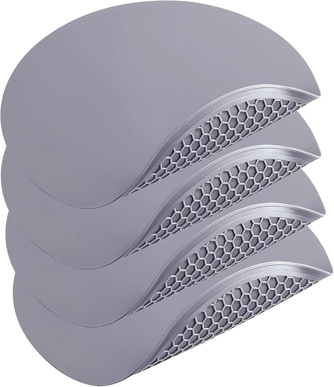 Silicone Microwave Mat - Round 12" x 12" - Set of 4 Heat Resistant Multifunctional Mat, Splatter Guard, Trivet, Hot Pad, Pot Holder