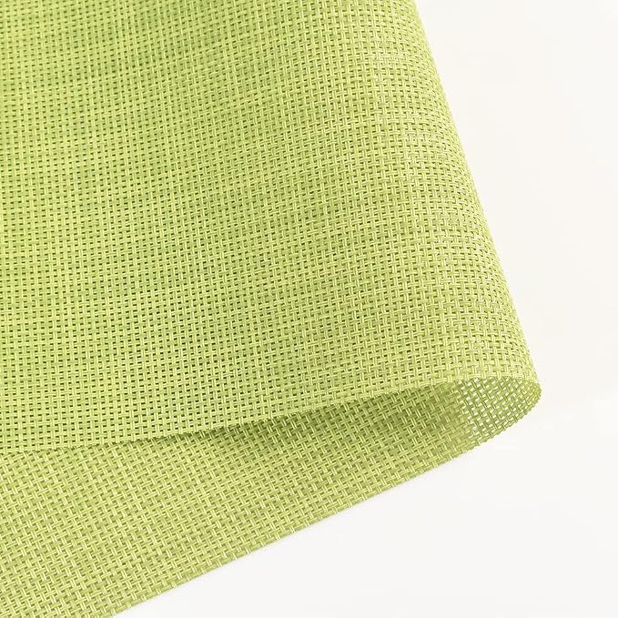 homEdge PVC Placemat, 4 PCS of Non-Slip Heat Resistant Place Mats, Washable Vinyl Placemats, Set of 4 –Green