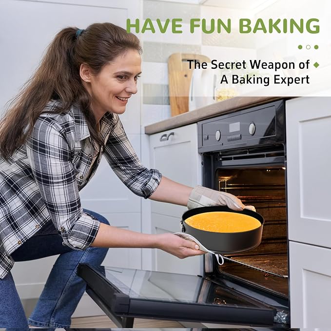 ZeroPone 10 Inch Springform Pan with Removable Bottom | Non-stick Cheesecake Pan with Removable Bottom Small Cake Mold withstands up to 450°F