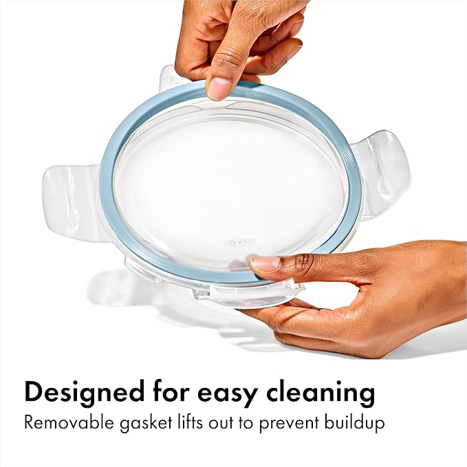 OXO Good Grips Smart Seal 4-Cup Glass Food Storage Container - Arctic Blue