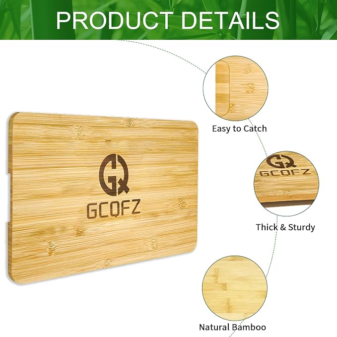 Bamboo Cutting Board Compatible with Panasonic NB-G110P FlashXpress Toaster Oven, Heat Resistant Non-Skid Feet, Creates Storage Space, Protects Cabinets & Countertop