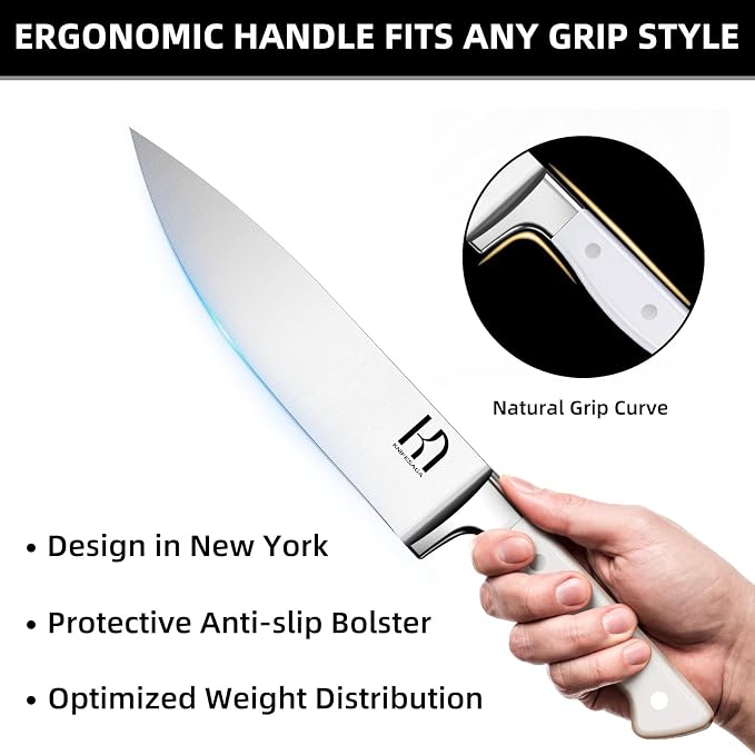 KnifeSaga Japanese Knife Set with Sharpener, Premuim, Razor Sharp, 15 Pcs | Innovative Steel, High Carbon Stainless, Enduring Sharpness, Ergonomic Handle, Quality Acacia Wood Block, Full-tang, Gift Box