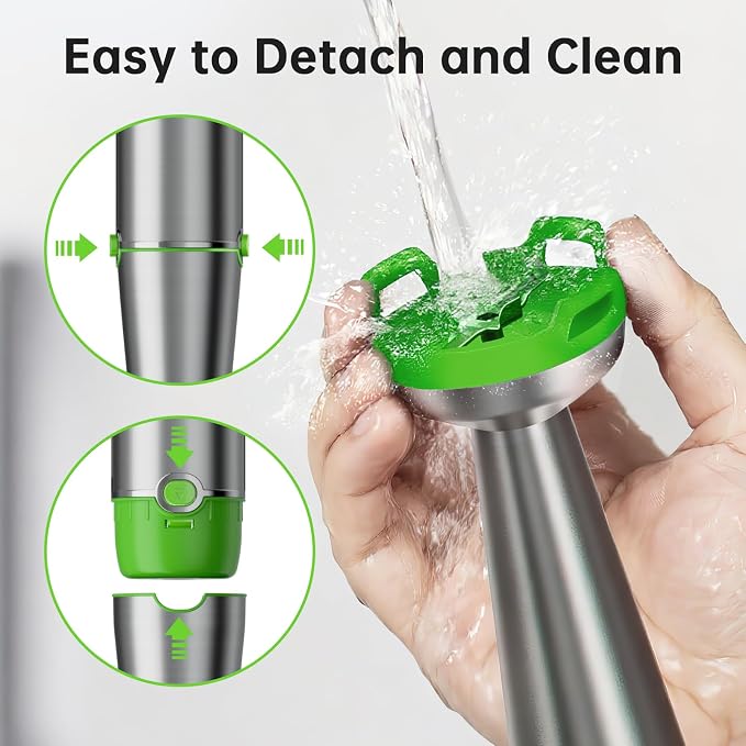 Turelar Immersion Blender Handheld Corded Hand Blenders Set 1100W, Trigger Variable Speed 5 in 1 Stick Emulsifier with Chopper, Whisk and Frother for Soup, Baby Food and Smoothies, Apple Green