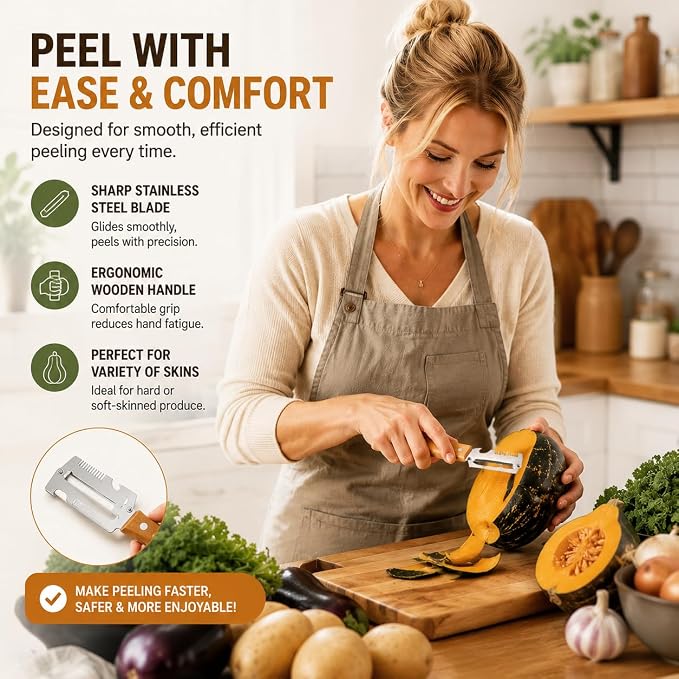 Vegetable Peeler Set Multi-Function Potato & Fruit Peeler Tool-5pcs | Stainless Steel Vegetable Peeler for Potatoes, Carrots, Apples and Cabbage Elite Peeler and Shredder for Easy Kitchen Prep