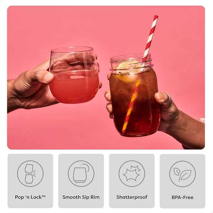 TOSSWARE POP 14oz Vino SET OF 24, Premium Quality, Recyclable, Unbreakable & Crystal Clear Plastic Wine Glasses