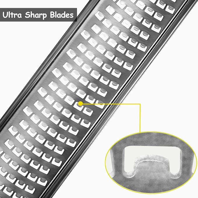 Lemon Zester, Cheese Grater, Parmesan Cheese, Ginger, Garlic, Nutmeg, Chocolate, Citrus, Lime Zester & Grater, Kitchen Tool with Razor-Sharp Stainless Steel Blade