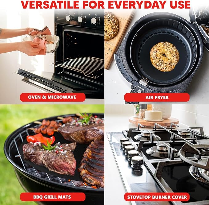 Teflon Liner Roll for Ovens, Stovetops & Grills, 75x17- Cut to Size & Shape | Versatile Non-Stick Teflon Mat, Use As Oven Liner, Grill Mat, Stovetop Cover, Baking Sheet & More