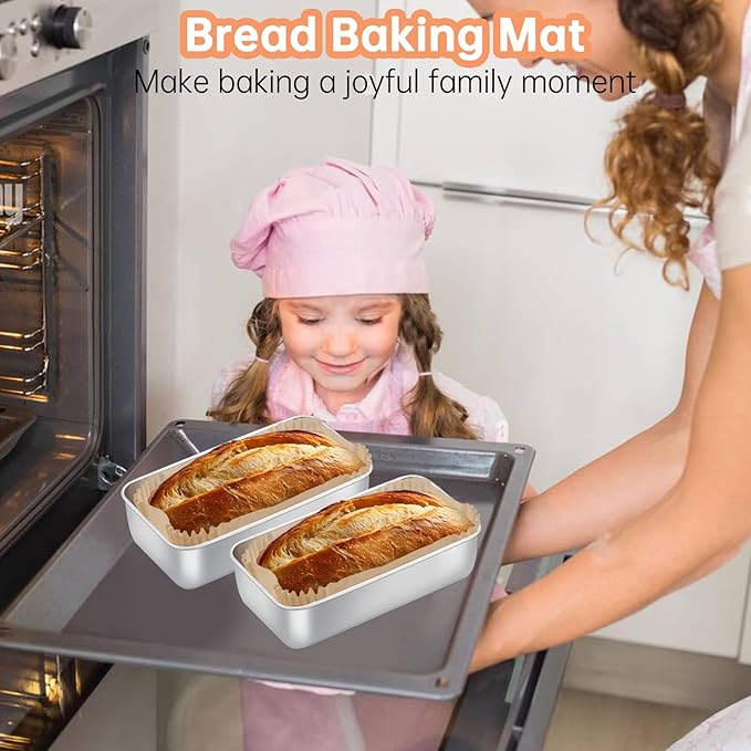 100 Pcs Loaf Pan Liners for Baking Bread 9x5 Inch, Non-Stick Pre Formed Parchment Paper for Bread Pan, Ideal Disposable Loaf Breads Liners for Baking Toast, Cakes, Banana Breads, Brown