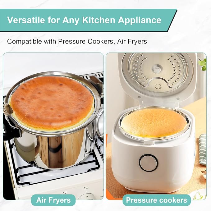 9 Inch Cheesecake Pan, Leakproof 304 Stainless Steel Springform Pan with Silicone Protector for Water Bath Baking, Removable Bottom, 50 Pcs Parchment Paper, Dishwasher Safe