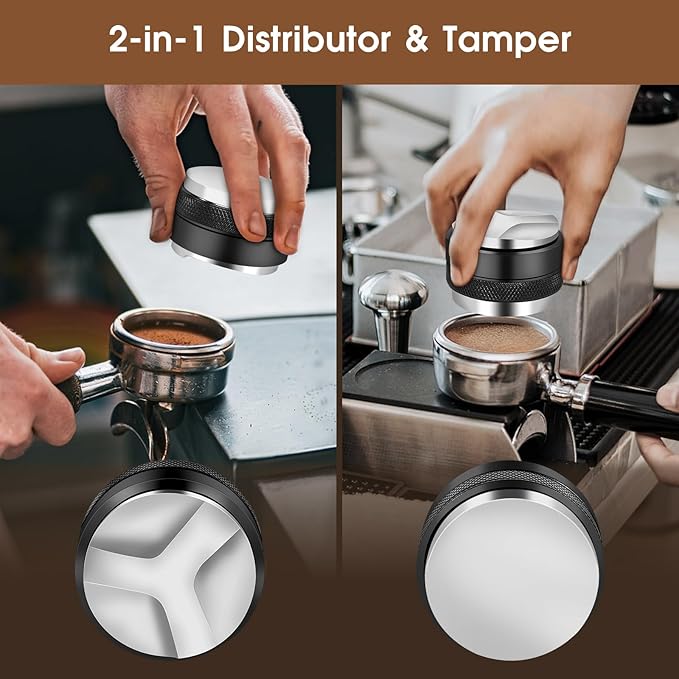Reoszeank 58mm Espresso Accessories Kit, Distributor, Tamper, WDT, Funnel | Coffee Leveler, Espresso Distribution Tool, Dosing Funnel Set, fits 58 mm Espresso Machines and Portafilters