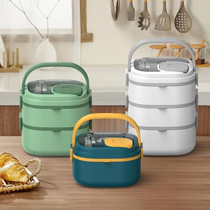 All-in-one Stainless Steel Bento Box with Insulated bag,Leak-Proof,1-Tier Bento box,Lunch Box With Portable Sauce Pod and Cutlery-for Kids/Toddler,Dishwasher Safe,White