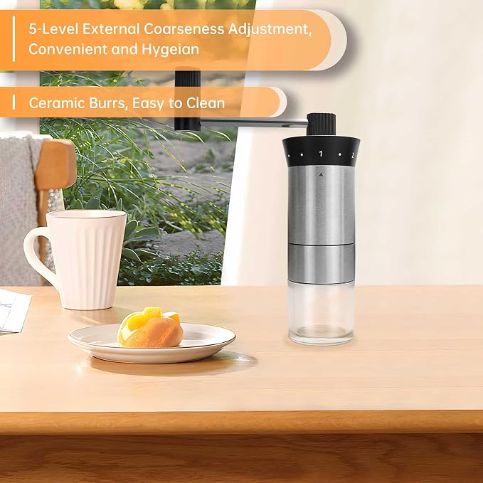 Pour Over Coffee Maker Set with Manual Coffee Grinder and Coffee Scale | Complete Coffee Maker Set, Pour Over Coffee Dripper and V60 Coffee Filter Set, Hand Coffee Grinder Set, Ideal Birthday Gift
