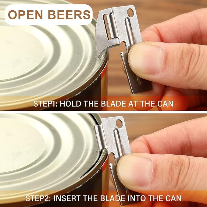 40 Pack P-38 Can Opener Manual Stainless Steel Camping Can Opener Portable Kits Cans Tool for Travel Camping