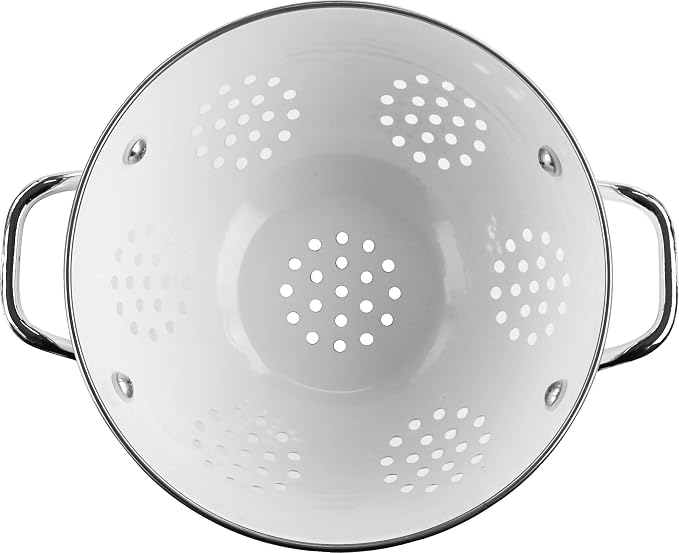 Calypso Basics by Reston Lloyd Powder Coated Enameled Colander, 1.5 Quart, White