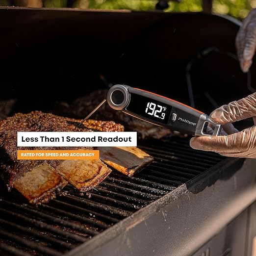 Finaltouch X10 Instant Read Digital Meat Thermometer NSF Certified | Waterproof Professional for Cooking Grill BBQ Candy Oil with Rotating Probe & Backlit Display (Patriotic Limited Edition)