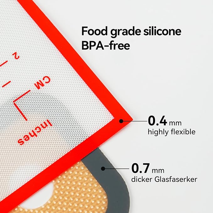 3 PCS Silicone Baking Mat Set：Bread Slings with Long Handles + 28"x20" Pastry Mat Non-Stick Reusable Sourdough Baking Supplies,Easy Clean, Kitchen Accessories