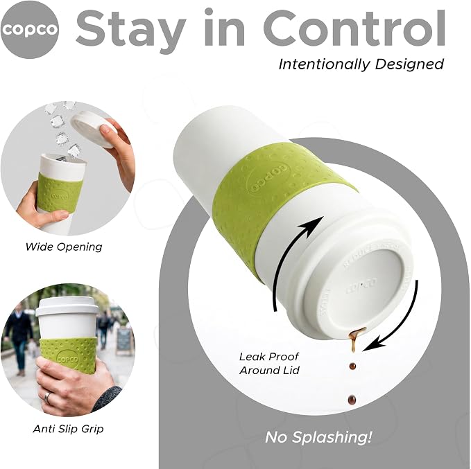 Copco Acadia Travel Mug, 16 Oz - Black, Plum, Blue, Green, Set of 4