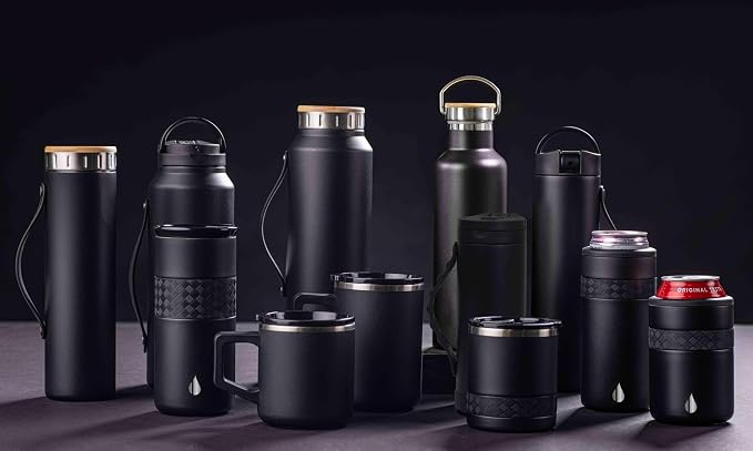 Elemental Artisan 16oz Triple-Wall Insulated Coffee Tumbler w/Ceramic Lid | Triple Wall Coffee Travel Mug, Reusable Stainless Steel Coffee Tumbler; Thermal Coffee Cups for Hot (6 Hrs) & Cold (18 Hrs)