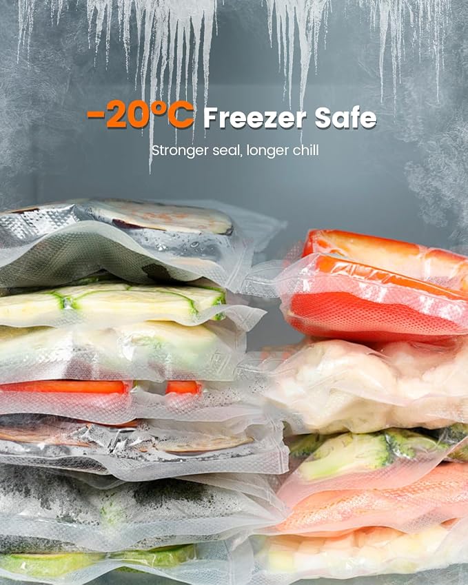 30 Reusable Vacuum Sealer Bags for Food, 10 x 11 inch Food Storage Bags | Durable Airtight Bags, Freezer Safe, Microwave & Dishwasher, Leak-Proof, Compatible with Most Vacuum Sealers