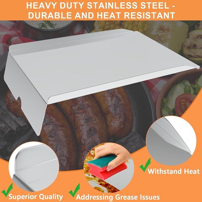 Drip Pan for Z Grills 700 Series Pellet Smoker Grill Parts 7002B 7002E 700C | Heat baffle for z grills 700D 700E,stainless steel grease drip tray Replacement,withstand high heat,easy to install/clean,1PC