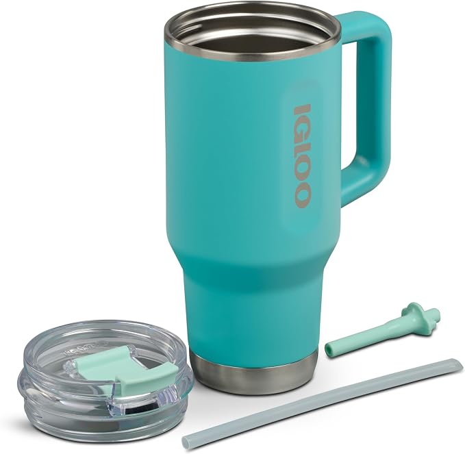 Igloo 32 oz Travel Mug Tumbler | Stainless Steel Drinkware | Lagoon Teal