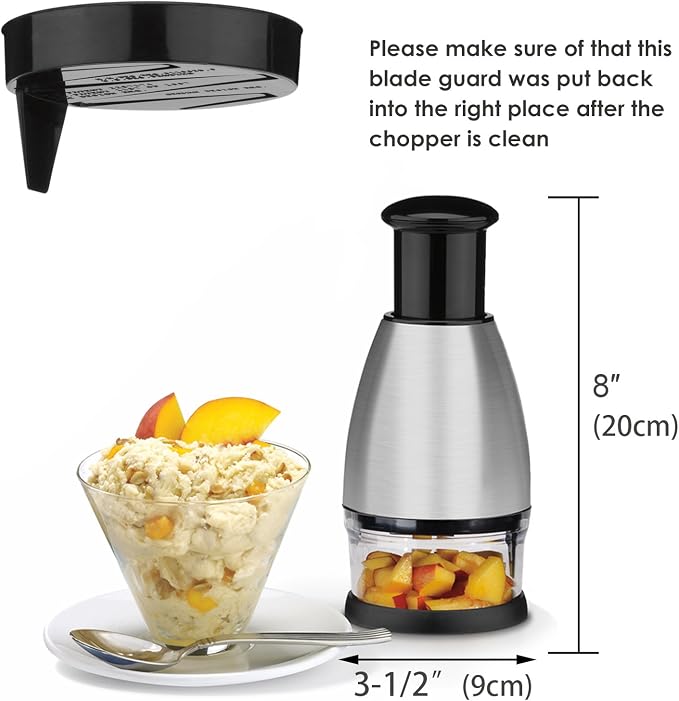 Best Utensils Premium Stainless Steel Chopper And Dicer Chop Veggies Herbs And Nuts With Ease Black