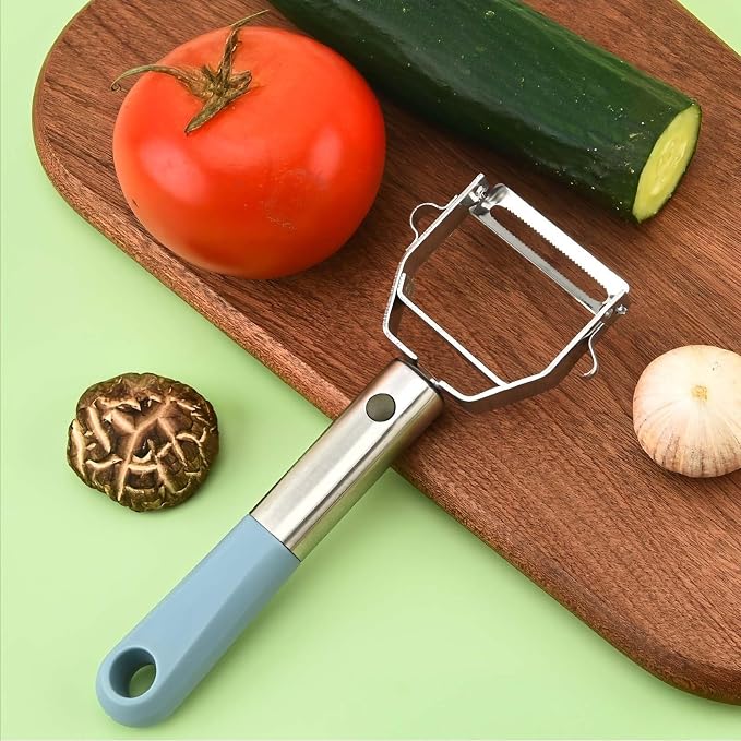 Y-Shaped Vegetable Peeler Non-Slip Stainless Steel Handle for Potato | Ergonomic Handle,Swivel Serrated Blade,Built-in Potato Eye Remover,Fits Pumpkin Veggie, Peelers for Kitchen,Dishwasher Safe