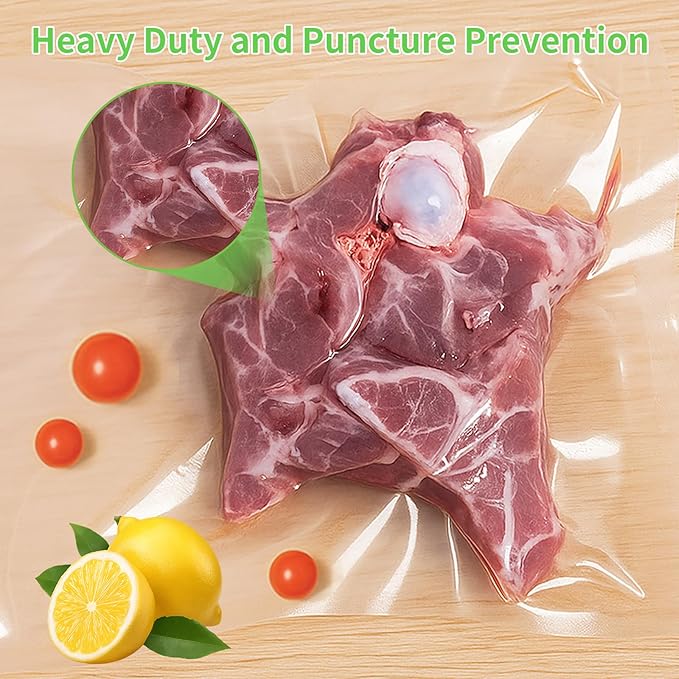 MakMeFre Gallon 11"x16"Vacuum Sealer Bags 200ct for Food Storage | BPA Free PreCut Food Grade,Commercial Grade,Heavy Duty Vacuum Food Freezer Bags,Great for Sous Vide Vacuum Sealer