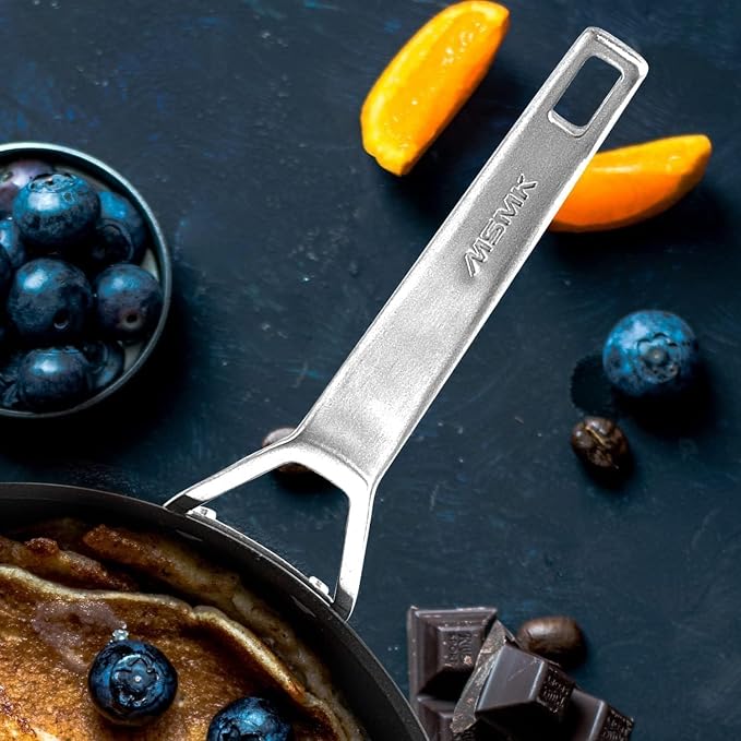 MsMk 3 QT Nonstick Saute Pan with lid, 9.5 inch Induction Deep Frying Pan | Non Toxic, Even Heating, Easy Clean, suitable for gas & electric & induction stove, Dishwasher & Oven Safe, Cerammic