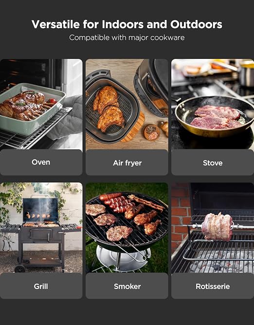 GoveeLife Smart Bluetooth Wireless Meat Thermometer Digital with App Alerts | WiFi Unlimited Range, IP68 Waterproof, Charge Magnetic Base, Timer Mode, Kitchen Thermometer Suitable for BBQ, Grill, Smoker