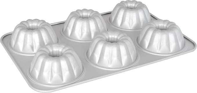 Fat Daddio's Anodized Aluminum Fluted Mini Cake Pan, 14.75 x 9.75 Inch