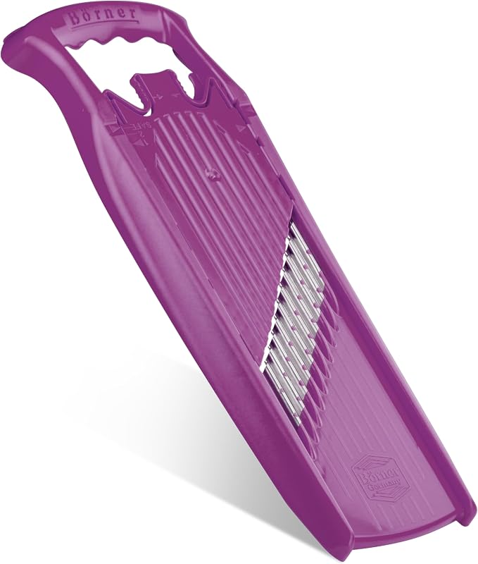 BORNER Wave waffle PowerLine | Vegetable Grater Börner - Quality Made in Germany, Color:Violett