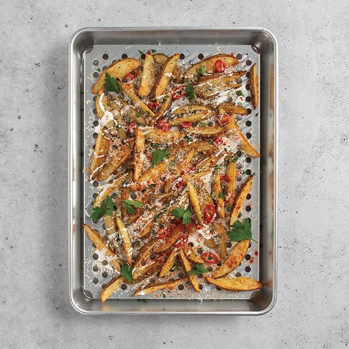 Nordic Ware Naturals High Sided Half Sheet Pan with Multi-Purpose Oven and Cooling Rack