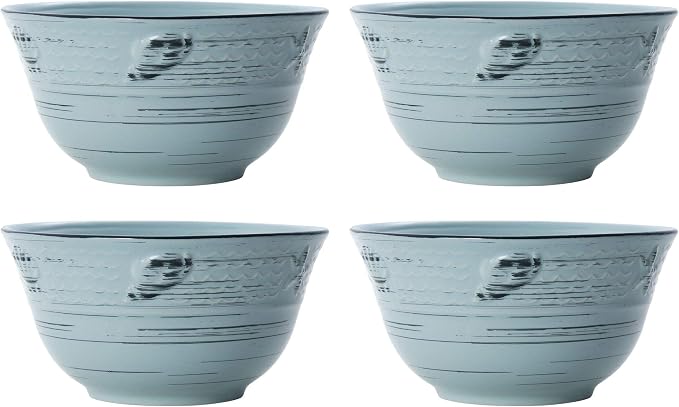 Pfaltzgraff Trellis Coastal 16-Piece Dinnerware Set, teal
